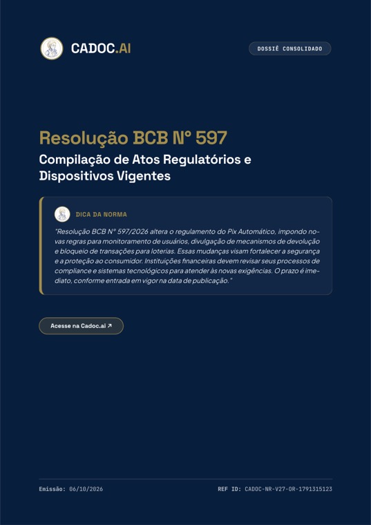 Exemplo de Norma Compilada: Resolução BCB nº 597
